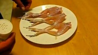 Живые лягушачьи лапки - смотреть видео (2:04)