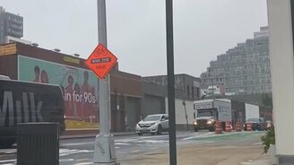 Знак не выдерживает ветра - смотреть видео (0:05)