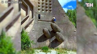 Ловко он взобрался - смотреть видео (0:36)