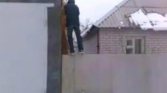 Паркур на заборе - смотреть видео (0:23)