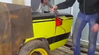 Когда забыл про технику безопасности - смотреть видео (1:00)