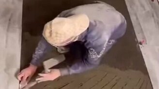 Иллюзия из керамической плитки - смотреть видео (1:53)