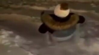 Неудачная самодельная ледянка - смотреть видео (0:10)