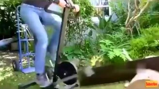 Муж отлично вышел из положения - смотреть видео (0:15)