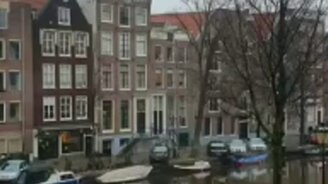 Гололёд в Амстердаме - смотреть видео (1:27)