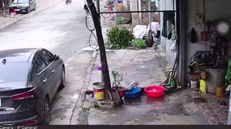 Рыба сбежала из таза - смотреть видео (0:33)