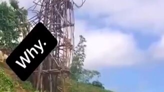 Самая экстремальная тарзанка - смотреть видео (0:12)