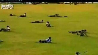 Атака пчёл на матче - смотреть видео (1:11)