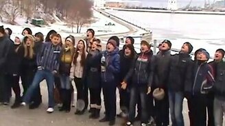 Русский флешмоб - смотреть видео (3:29)