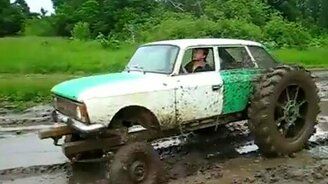 Москвич-вездеход - смотреть видео (1:02)