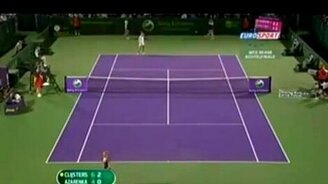 Теннисистка матерится - смотреть видео (0:19)