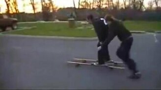 Лыжи на колёсах - смотреть видео (1:04)