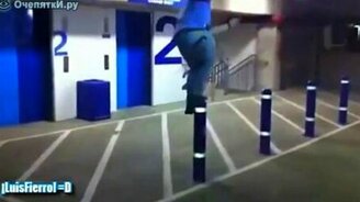 Сел на столбик - смотреть видео (0:35)