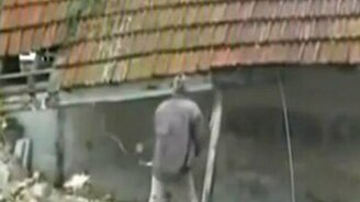 Обрушение крыши - смотреть видео (0:46)