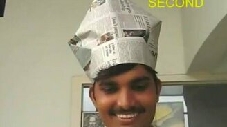 Делаем шапки из газеты - смотреть видео (2:43)