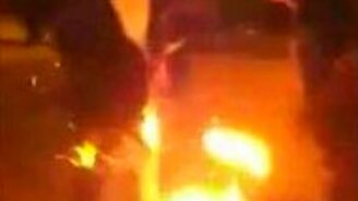 Неудачный огненный трюк - смотреть видео (0:27)