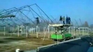 Обрушение каркаса - смотреть видео (0:43)