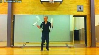 Жонглирование под дабстеп - смотреть видео (1:20)