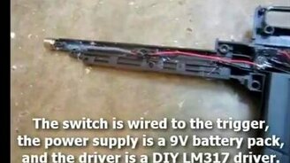 Настоящий лазерный бластер - смотреть видео (1:28)